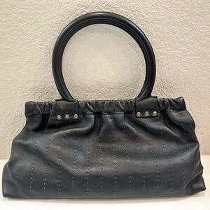 Salvatore Ferragamo black leather handbag, EUC